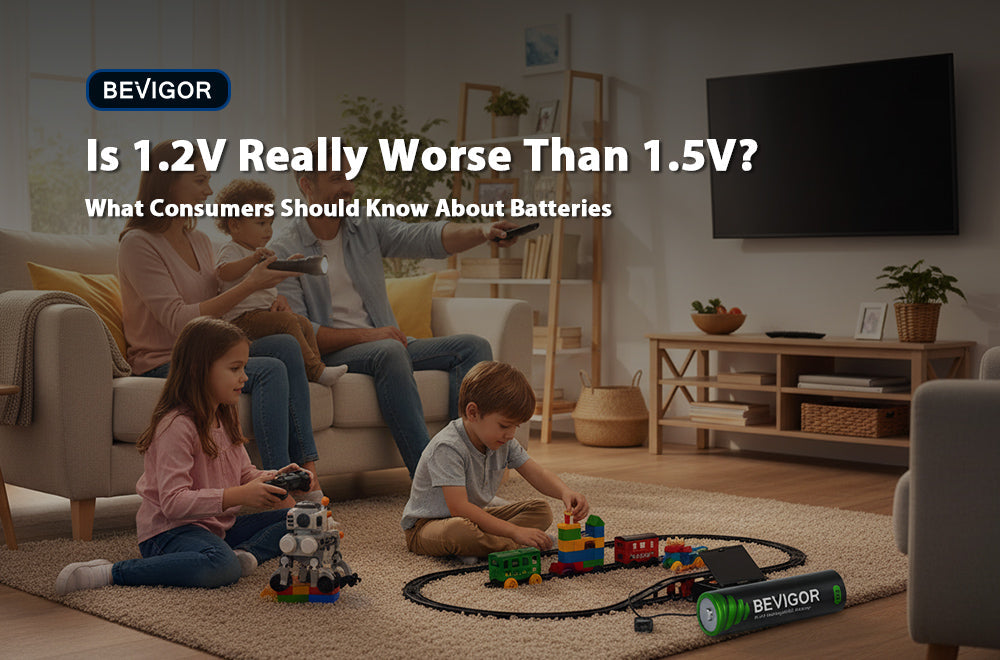 1.2V and 1.5V battery working performance
