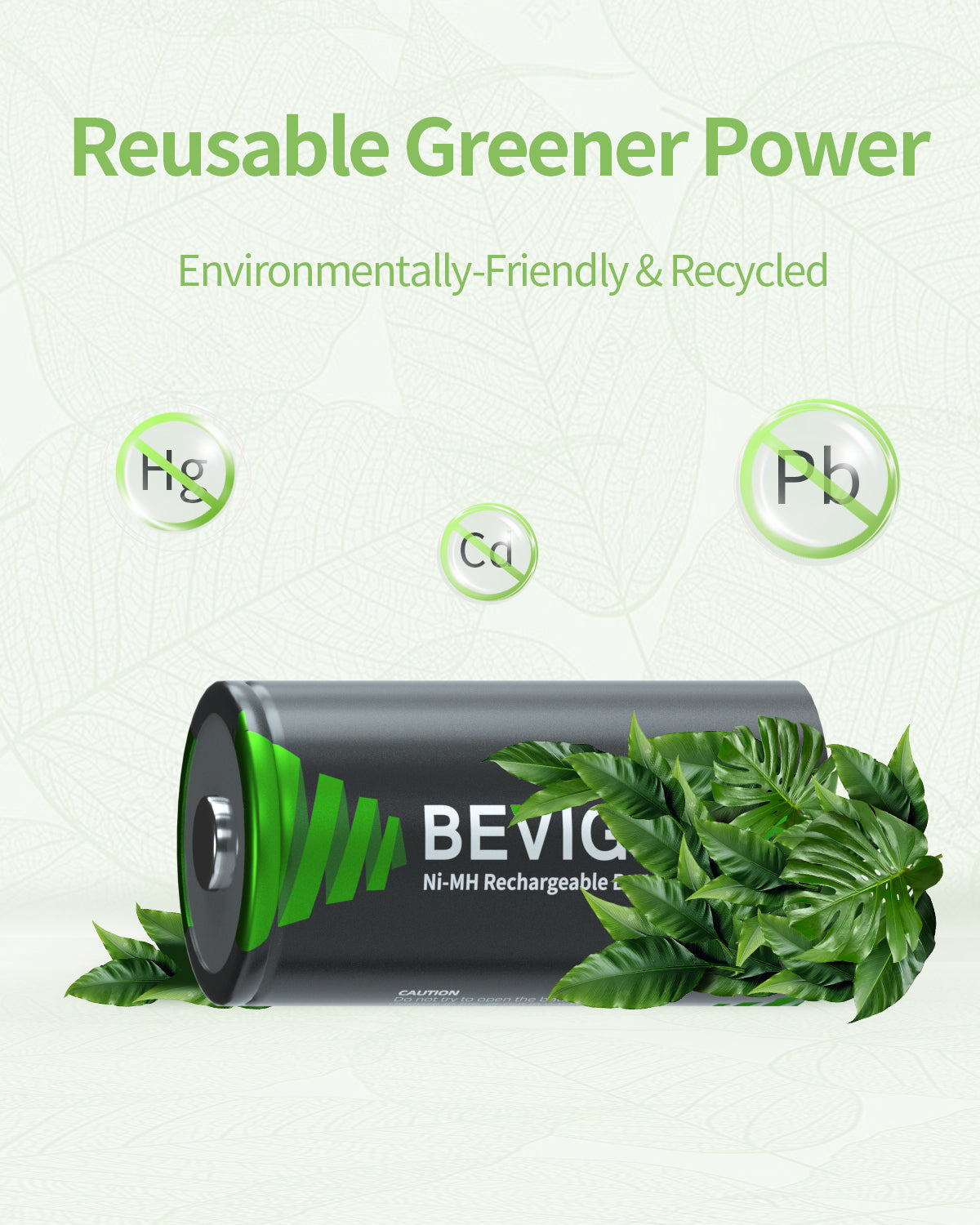 D Nimh Battery Reusable Greener Power