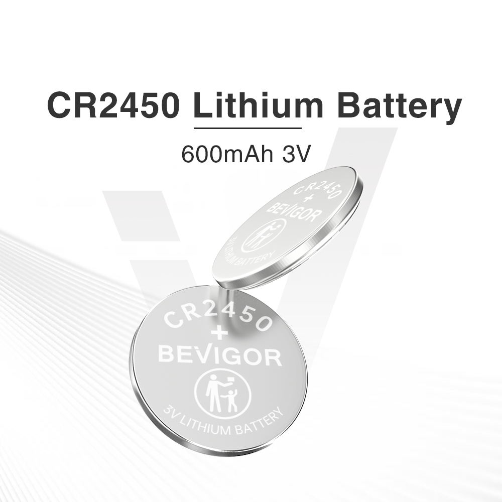 BEVIGOR CR2450 Lithium 3V Coin Battery High Capacity