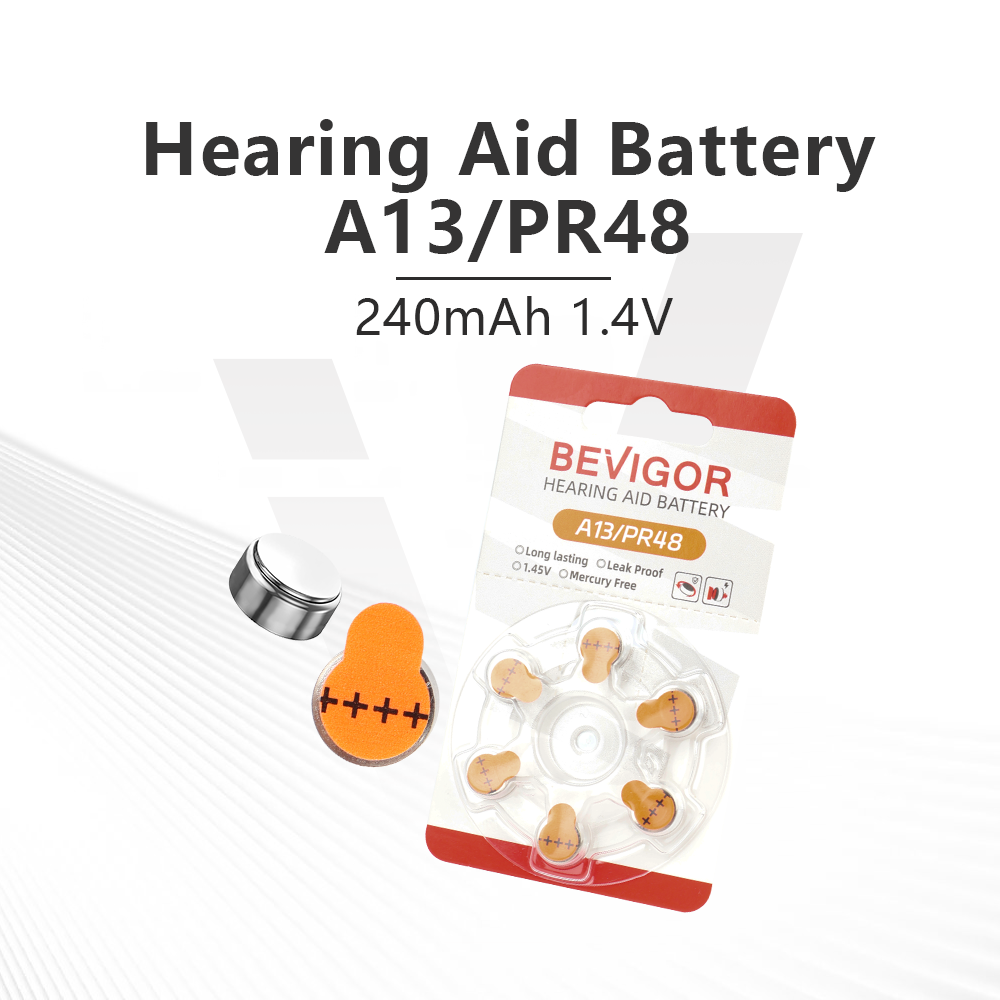 BEVIGOR Hearing Aid Batteries Size 13 Easy to Open 1.4V