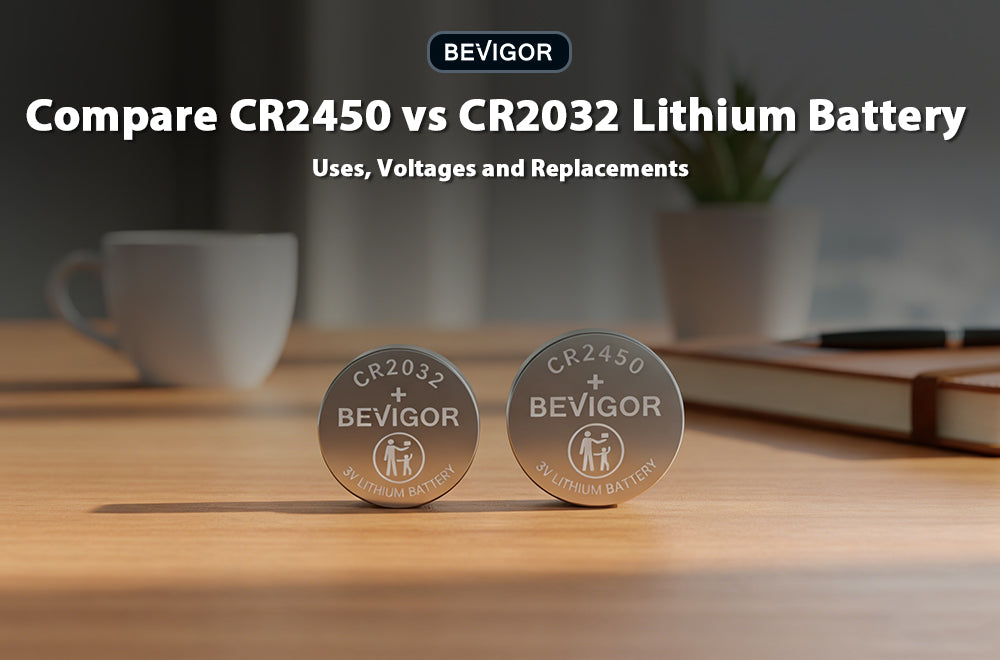 Compare CR2450 vs CR2032 Lithium Battery: Uses, Voltages and Replacements