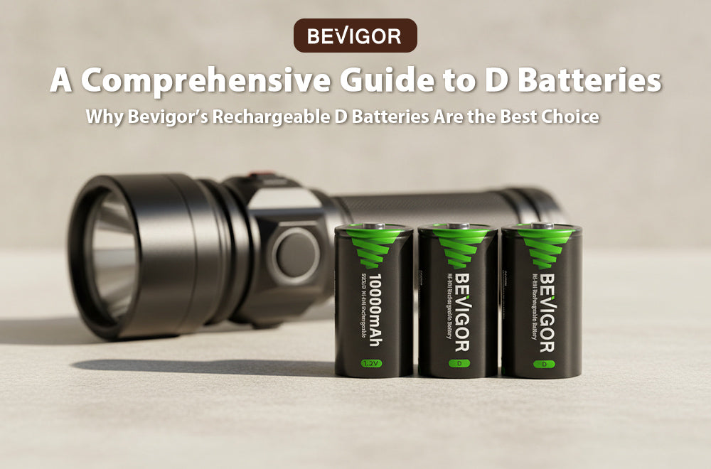 NiMH Rechargeable D Batteries and a tactical flashlight