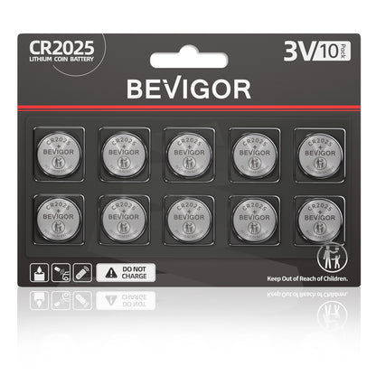 BEVIGOR CR2025 Lithium 3V Coin Battery for Child Safety