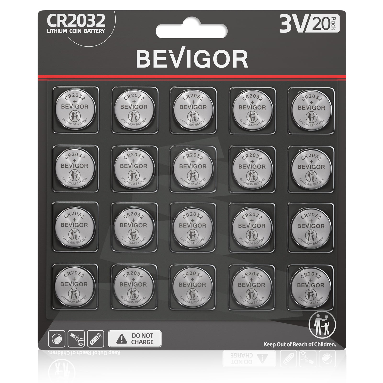 BEVIGOR CR2032 Battery Lithium 3V Coin Battery