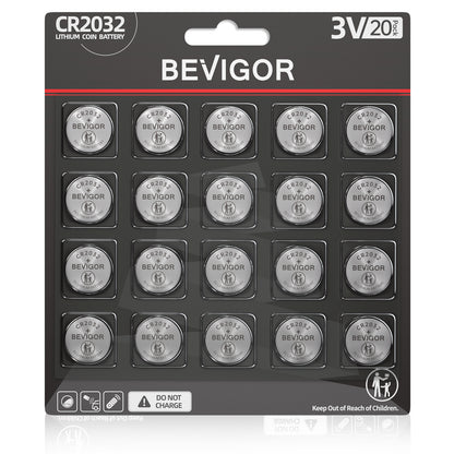 BEVIGOR CR2032 Battery Lithium 3V Coin Battery