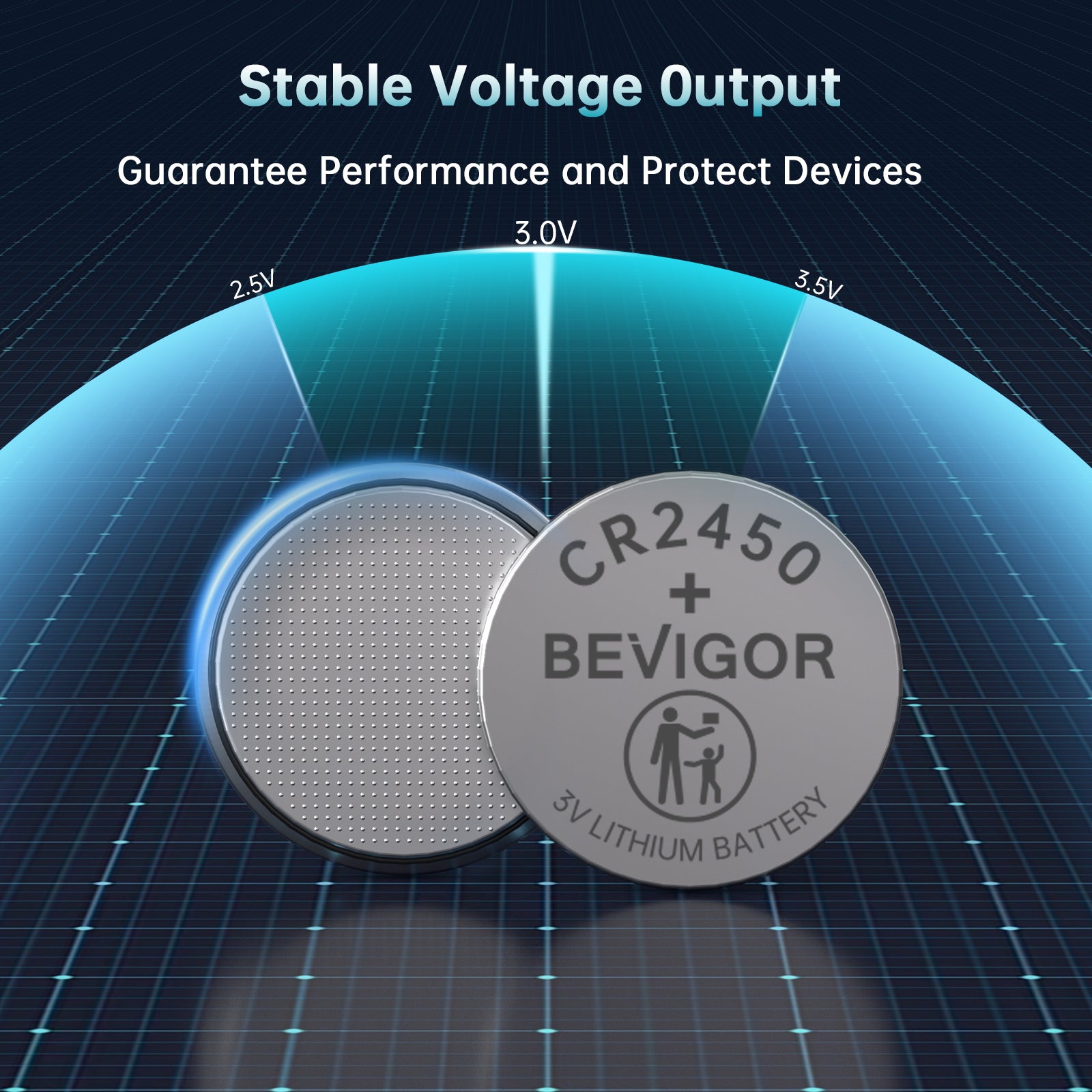 Bevigor cr2450  Batteries Stable Voltage output
