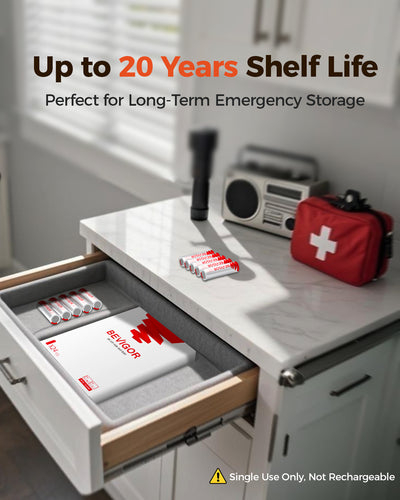 AA Lithium Batteries 20 Years Shelf Life