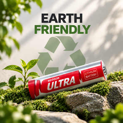 3500 mAh AA Lithium Battery Earth Friendly