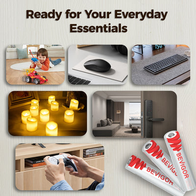 BEVIGOR AAA Lithium Batteries for your Essentials