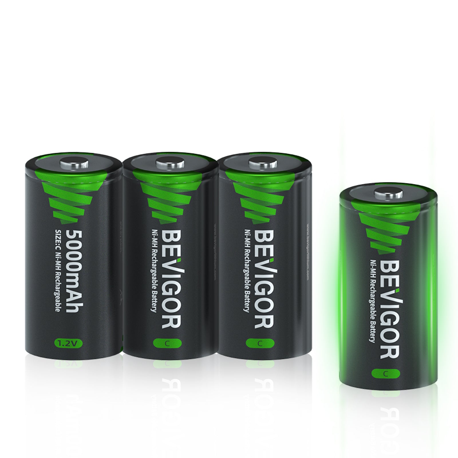 BEVIGOR C Batteries Rechargeable Battery Pre Charged 5000mAh