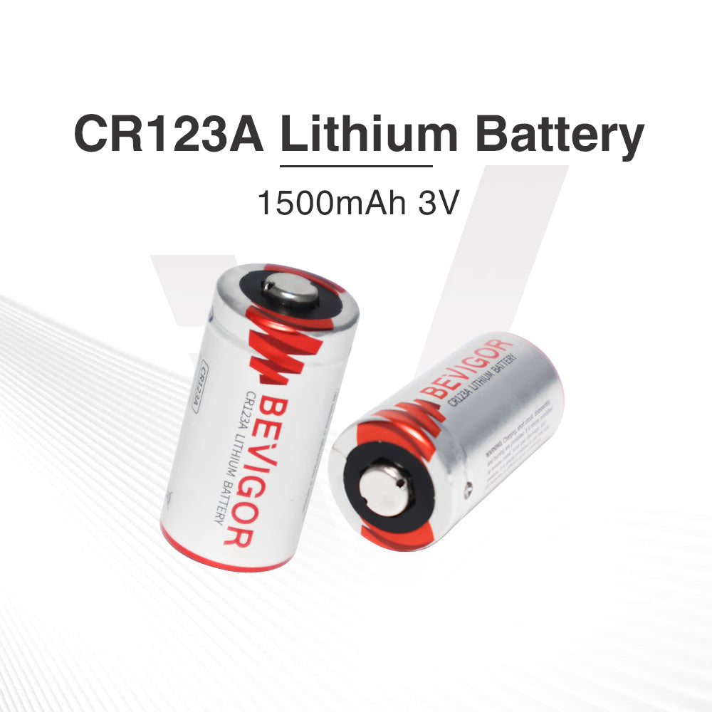 BEVIGOR 1500mAh CR123A Lithium Battery 3 Volt