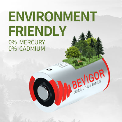 BEVIGOR CR123A 3V Lithium Batteries Enviorment Friendly