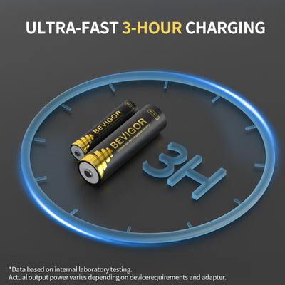 Ultimate 1.5V Lithium AA AAA Rechargeable Battery Kit 10-Bay Smart Case