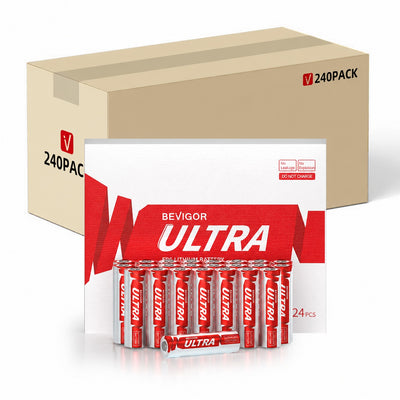 bevigor aa lithium batteries 240 pack