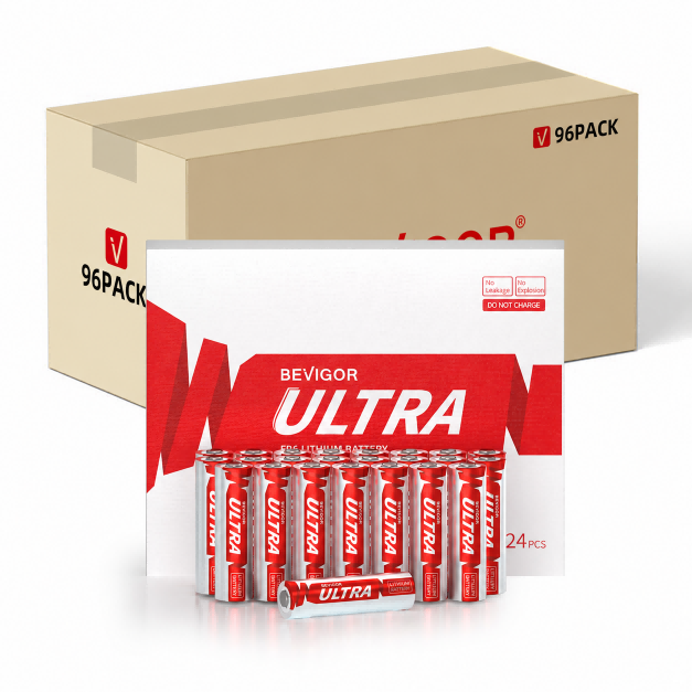 bevigor aa lithium batteries 96 pack