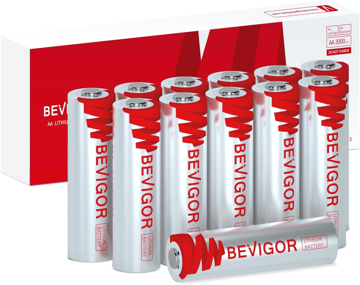 bevigor aa lithium batteries 12pack 3000mAh