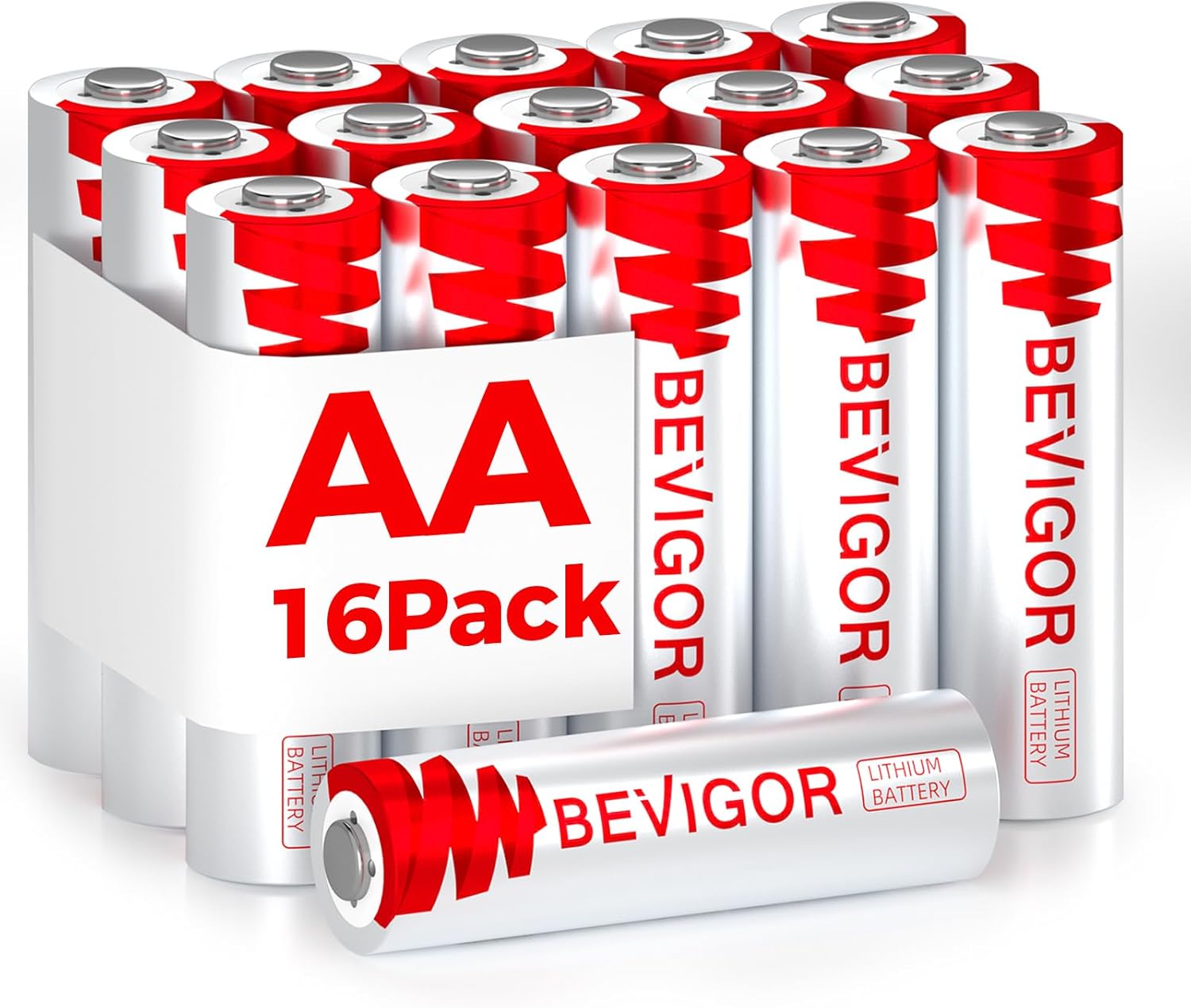 bevigor aa lithium batteries 16pack 3000mAh
