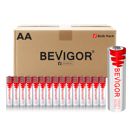 Bevigor 1.5v 3000mAh AA Lithium Batteries — Buy in Bulk & Power More