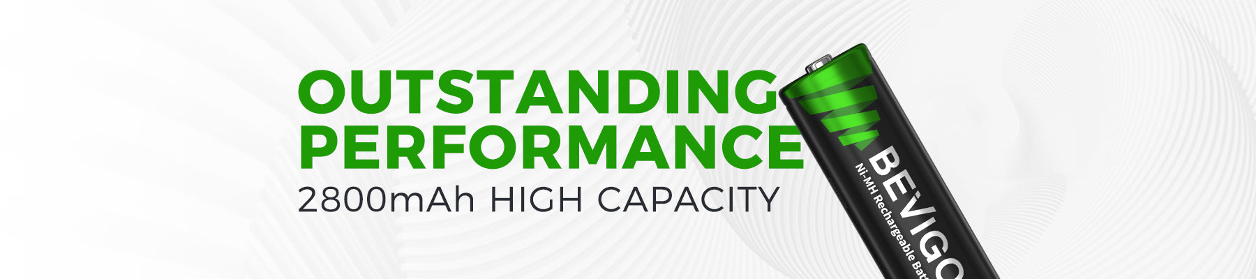 OUTSTANDING PERFORMANCE
2800mAh HIGH CAPACITY